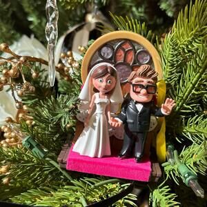 Disney UP Carl and Ellie Wedding Ornament Topper
